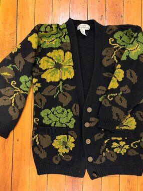 Embroidered Jones New York floral sweater